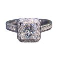 thumbnail image 2 of Anillo conmemorativo de diamante cuadrado exquisito de diamante cuadrado geométrico de moda regalo de joyería de boda de compromiso para mujer Wmkox8yii fajkfhkj2529, 2 of 6