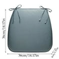 thumbnail image 3 of D-Shaped Dining Chair Cushions with Ties Thick Comfortable Seat Pads for Kitchen Chairs Removable Washable Cover Non- Backing Textured Foam Indoor Use Home Decor, 3 of 6