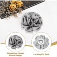 thumbnail image 3 of Silk Satin Flower Brooch Pin, Large Peony Floral Lapel Pin, 3 of 5