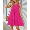 thumbnail image 3 of Halter Dress For Women Midi Sundress Lace Crochet Sleeveless Cover Ups A-Line Tiered Swing Summer Casual Dress Cogild, 3 of 3
