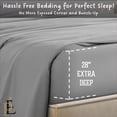 thumbnail image 4 of PRATYUX 26-inch Extra Deep Pockets Split Head King Sheet Set - 1000-Thread Count 100% Organic Cotton - 4-PC Set - 30" Split, Light Grey Solid, 4 of 7