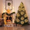 thumbnail image 4 of 5/1 piezas 10 cm decoración navideña flores brillantes árbol de Navidad colgante para decoración del hogar Navidad Año Nuevo 2025 adornos, 4 of 5