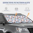 thumbnail image 3 of Kdxio Retro Butterfly Print 2-Piece Sun Shade Front Windshield - Foldable Car Front Window Sunshades for Most Sedans SUV Truck, 3 of 6