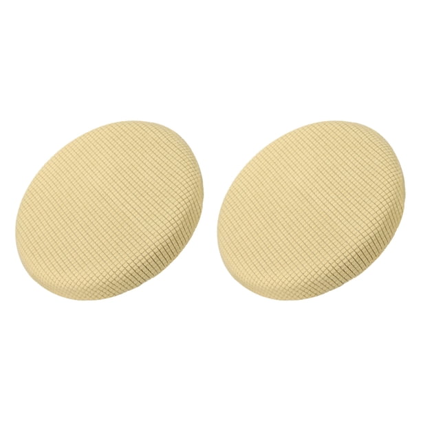 Fundas de taburete redondo de 2 piezas, fundas de silla redonda Diámetro 12-14", cojines de asiento de silla redonda Beige