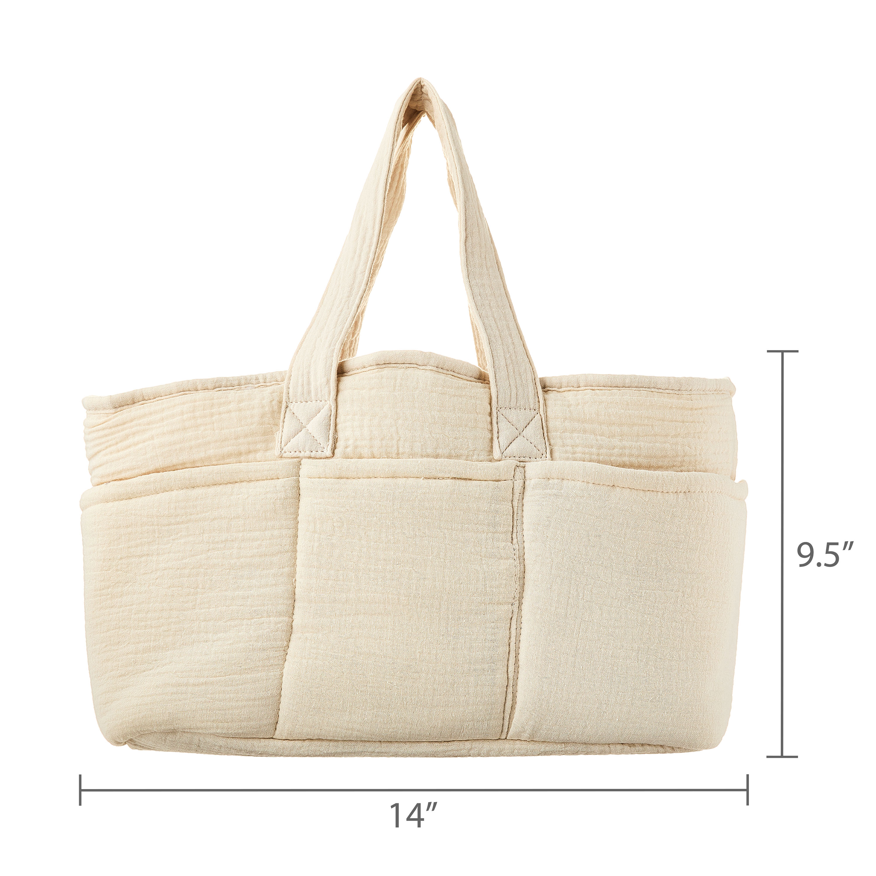 Parent's Choice Collapsible Muslin Nursery Caddy, Beige photo 3