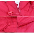 thumbnail image 3 of Men's Water Resistant Windbreaker Hooded Half Zip Pullover Rain Jacket (Red, 3XL), 3 of 3