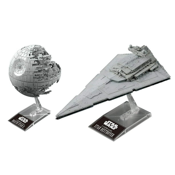 Maqueta de plástico Bandai Star Wars Death Star II 1/2,700,000 y Star Destroyer 1/14,500