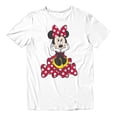 thumbnail image 2 of Disney Minnie Mouse Women's Happy Pile Of Bows T-Shirt (Bright White, S-XXL), 2 of 4