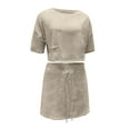 thumbnail image 4 of BauDung Cropped Tee Skort Set Sweat Skirt Sets Women 2 Piece Outfits Two Piece Tennis Skirt Set for Women, 4 of 4