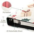 thumbnail image 3 of FORMRS 3 Ring Photo Album 4"x6" Self Adhesive Large Capacity PU Leather Cover, Red Christmas Box Pattern, 3 of 8