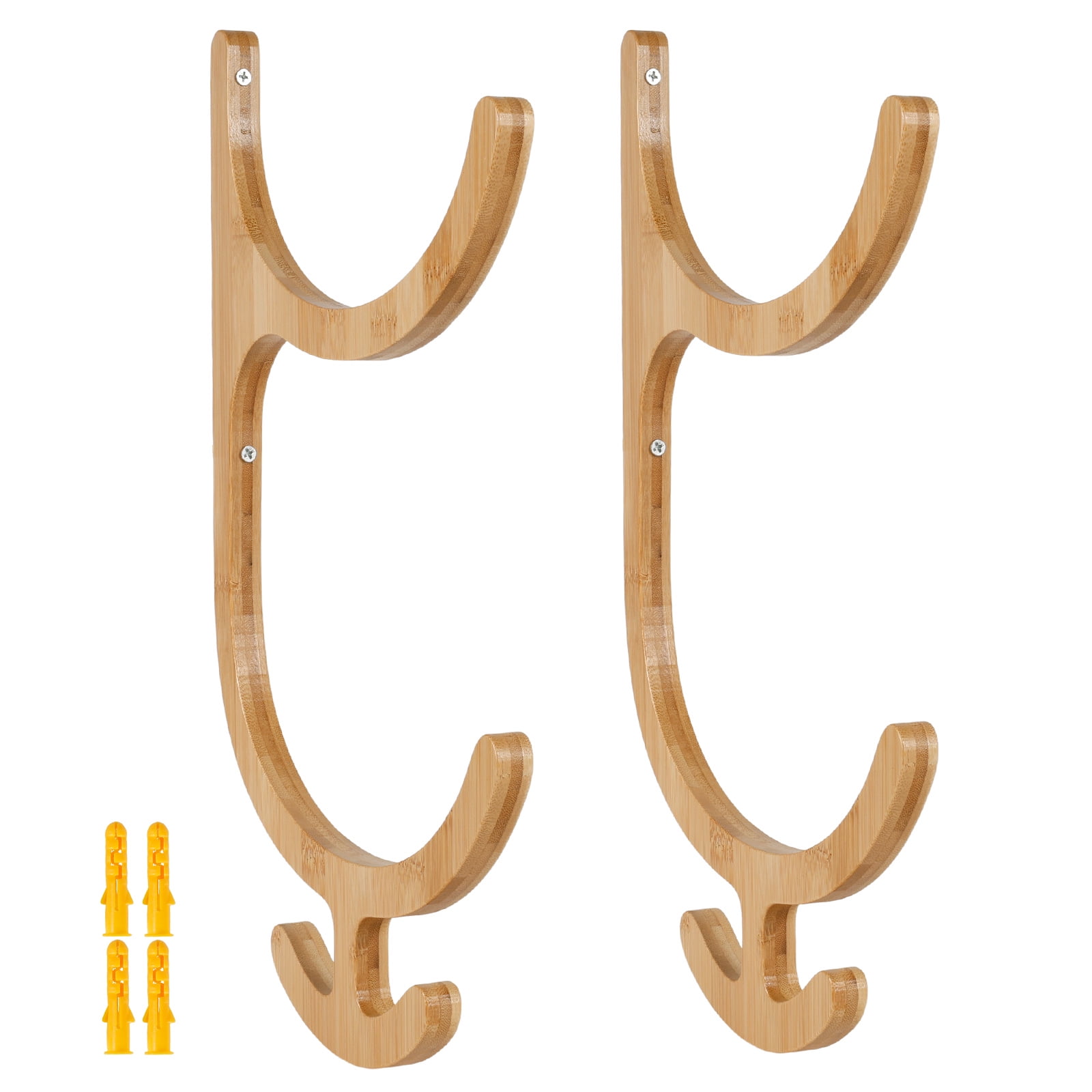 Hvxrjkn 2 Pcs Yoga Mat Holder Wall Mount Yoga Mat Storage Rack Home Gym Equipment Storage Organizer Workout Equipment Organizer