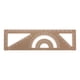 thumbnail image 1 of Regla Geométrica Métrica Unique Bargains 15cm Aluminio Aleación Borde Onda con Triangular Transportador, 1 of 5
