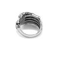 thumbnail image 2 of Men's Stainless Steel Ring Band Silver Tone Black Skull Hand Bone, 2 of 5