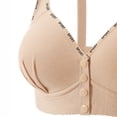 thumbnail image 4 of Pxxlle Wireless Bras for Women Front Closure Supportive Bra Comfortable Full Coverage Everyday Bralettes with Adjustable Straps 44 Beige, 4 of 5