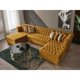 thumbnail image 5 of Light Fabric Sofa Set Furniture Veet 1- 3 Seat Honeycomb Stainless Steel Living Room Sofas For Home Hotel Minimalist My Lux Decor Round, 5 of 8