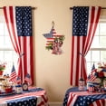 thumbnail image 6 of erdimoy 4th of July Patriotic Star Wooden Door Hanger, 19.68in USA Flag Star Wreath Sign with Berries Bow for Independence Day Front Door Porch Decor, 6 of 6