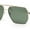 Gold - Green, variant on Mens Classy Geometric Squared Double Bridge Officer Metal Rim Sunglasses Gold - Green