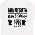 thumbnail image 4 of Inktastic Minnesota Awesome Since 1858 Boys or Girls Long Sleeve Toddler T-Shirt, 4 of 5