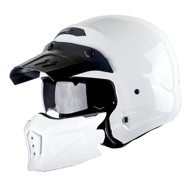 detachable mask motorcycle helmet TRIANGLE Convertible Full Face DOT Approved for Men Women fog and anti 1Storm Motorcycle Full Face Helmet