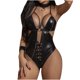 thumbnail image 2 of Maplople Exquisito conjunto de lencería de cuero artificial para mujer Babydoll Intimates ropa de dormir, 2 of 5