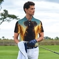 thumbnail image 3 of Disketp Golden Cloud Winged Dog for Men's Polo Shirts Short Sleeve Golf Shirt for Men Athletic Short Sleeve-XX-Large, 3 of 6
