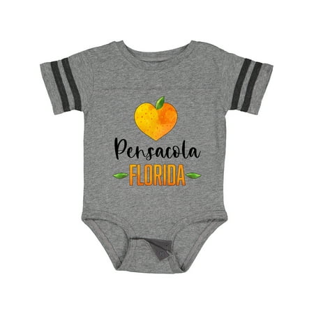 

Inktastic Pensacola Florida Orange in Heart Gift Baby Boy or Baby Girl Bodysuit