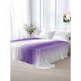 thumbnail image 5 of Purple White Ombre Full Size Flat Sheet, Wrinkleproof & Fadeproof Cooling Flat Bed Sheet Only, Modern Abstract Art Farmhouse Gradient Breathable Soft Bedding Top Sheets 81 x 96 Inches, 5 of 8