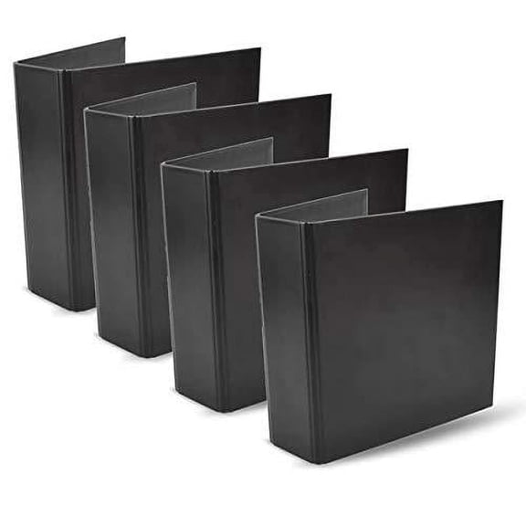 Djois® 2-Ring Black Media Binder for CD, Blu-Ray & DVD Storage Sleeves, 4-Pack (10284-4)