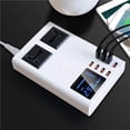 thumbnail image 2 of VONKY Multifunctional Intelligent Charging Socket 8 USB Output Ports Wireless USB Fast Charging Converter Screen Display USB Charging Adapter, 2 of 6