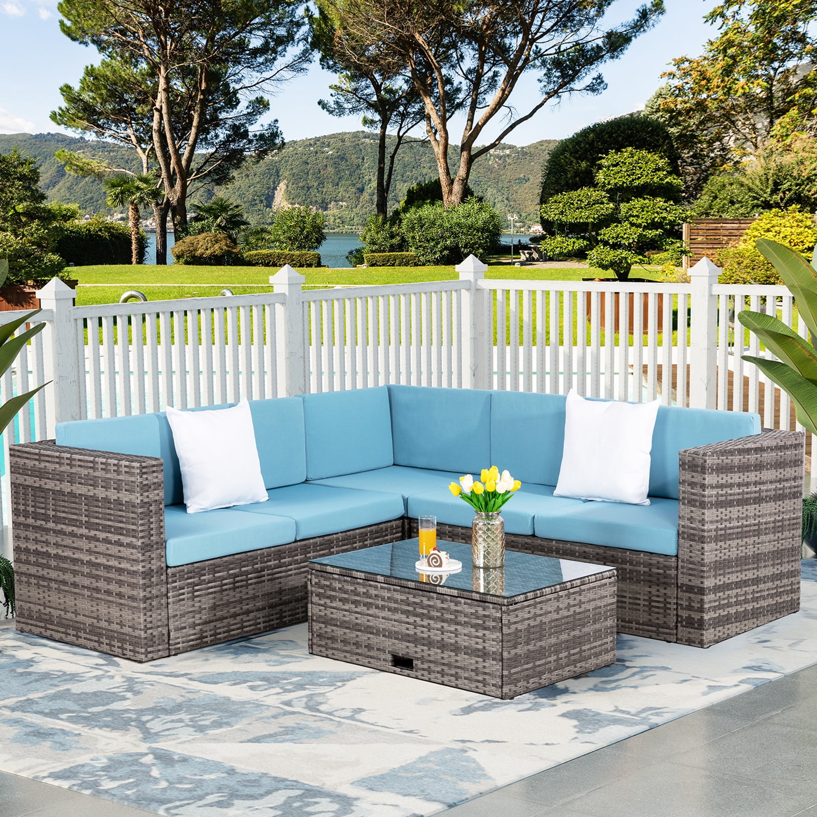 Sobaniilo 4 Piece Outdoor Sectional Patio Furniture Honduras Ubuy