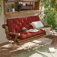 thumbnail image 6 of Kimunuk Outdoor Swing Cushion , 60" X 40" X 5" Waterproof Bench Chair Replacement Cushion with 6 Ties for Patio Porch, Terra Red, 6 of 7