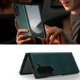 thumbnail image 5 of Magnetic for Samsung Galaxy Z Fold 5 PU Leather Case, [Compatible with Mag-Safe] PU Leather Hard PC Shell Slim Durable Shockproof Protective Phone Case Cover for Samsung Galaxy Z Fold 5, Green, 5 of 9