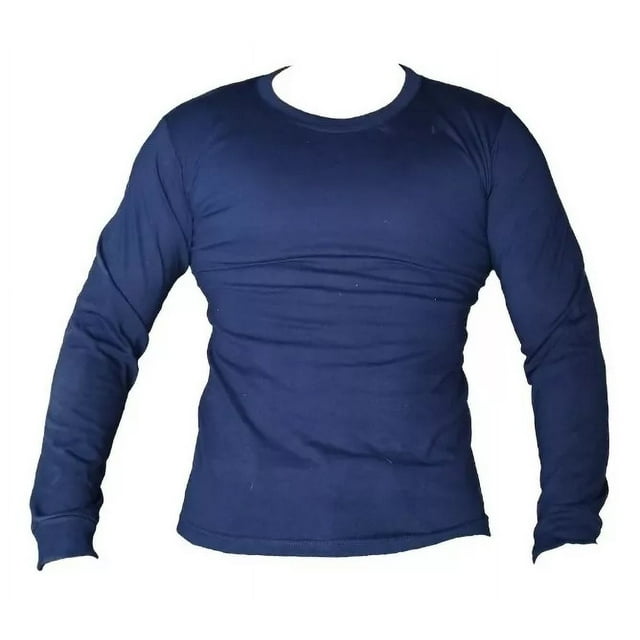 3 Playeras Cuello Redondo Manga Larga 100% Algodón Camisa