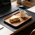 thumbnail image 6 of Rectangular Acacia Wood Serving Tray, 7.8x11.8in Natural Wood Decorative Platter for Tea Coffee Snack Fruit Breakfast Table Home Hotel Use, 6 of 6