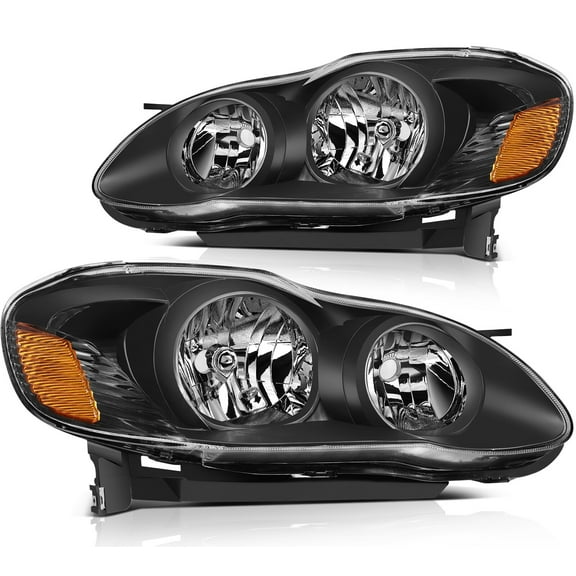 ECCPP Headlight Assembly for Toyota Corolla 2003-2008 Driver and Passenger Side Headlamps