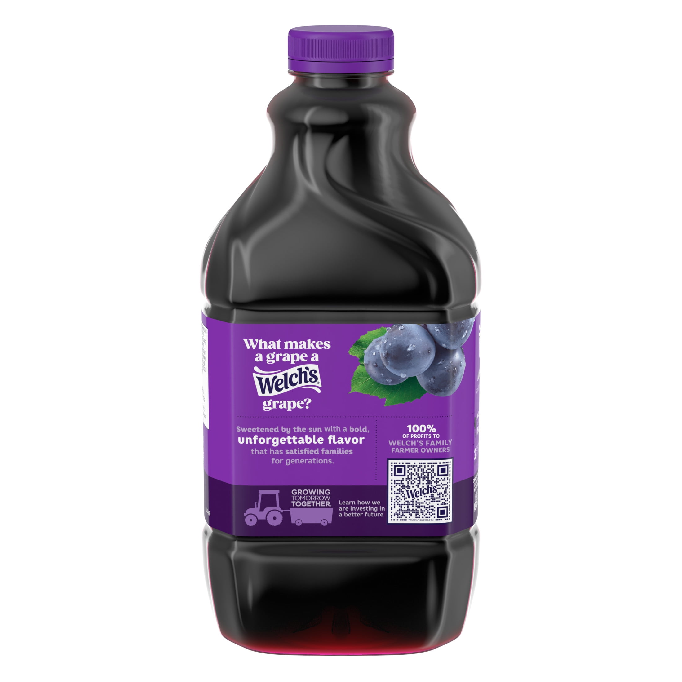 Welch's 100% Grape Juice with Fiber, Concord Grape, 64 fl oz Bottle