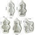 thumbnail image 6 of Bobasndm Easy Demoulding Silicone Fondant Mold Food Grade Non-stick Baking Tool 3D Santa Claus Snowman Chocolate Mold for Home, 6 of 6