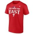 thumbnail image 2 of Men's Fanatics Red Philadelphia Phillies 2024 NL East Division Champions Locker Room T-Shirt, 2 of 4