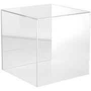 Plymor Clear Acrylic Display Case with No Base (Mirror Back), 12" x 12" x 12"
