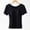 Black, variant on Uaswgudfs Women's Cotton Solid Boat Neck Blouse T-Shirt - Loose Fit Short Sleeve Top for Gym Workouts, Athletic & Casual Wear