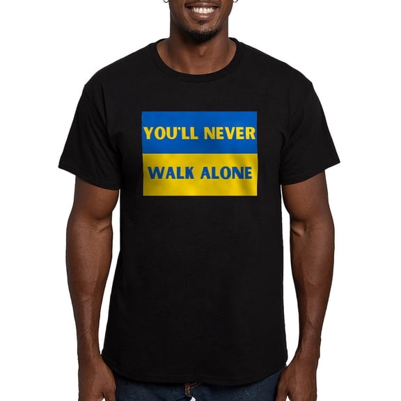 CafePress - You'Ll Never Walk Alone Pro Ukraine T Shirt - Men's Fitted T-Shirt