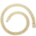 thumbnail image 3 of HH Bling Empire Iced Out Cuban Link Chain,Silver or Gold Diamond Cuban Necklaces for Men and Women,Width15mm Length 18-30 Inches (Gold-24"), 3 of 6