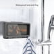thumbnail image 5 of Caja de teléfono móvil a prueba de agua Autoadhesivo 360 grados Ajustable caja de almacenamiento Tenedor de almacenamiento Tareas de viaje con perchas blancas Eigraketly  HA009874-03B, 5 of 6