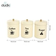 thumbnail image 4 of DUDKI Airtight Kitchen Decor Canisters Set of 3 With Powder Coated Decorative For for Flour Sugar Coffee Tea Storage -Vintage Kitchen Farmhouse Canisters Jars with Lids, 4 of 6