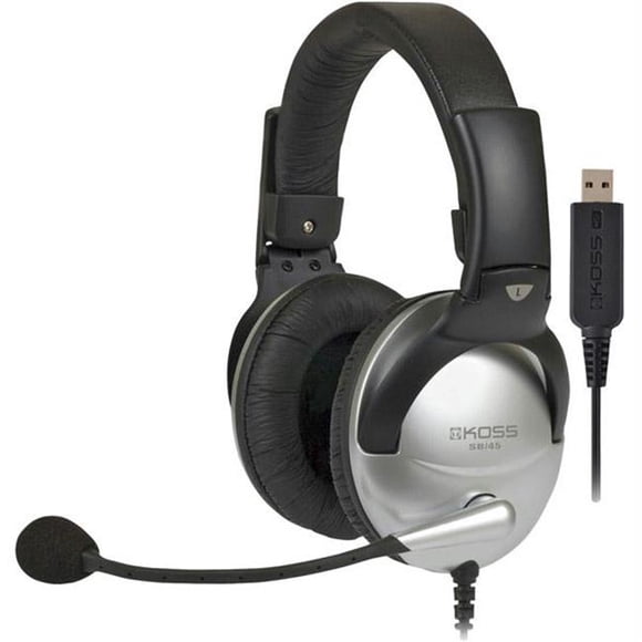 Koss Casque de Communication USB Pleine Taille avec Microphone à Réduction de Bruit