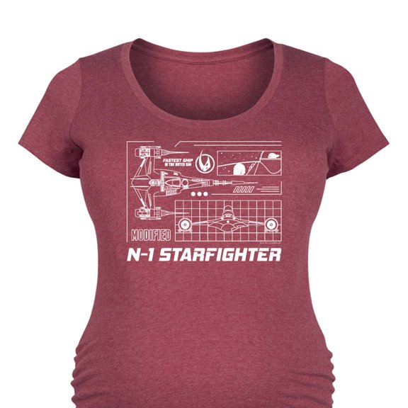 Star Wars - N1 Starfighter - Women's Maternity Scoop Neck Graphic T-Shirt