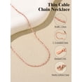 thumbnail image 4 of U7 Rose Gold Plated Layer Thin Chain Necklace for Women 1.4MM Dainty Chain for Pendant 20'' Chain Jewelry Gift for Girlfriend,Daughter,Wife, 4 of 7