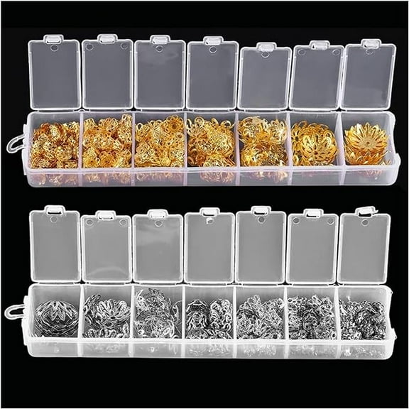 300Pcs Spacer Beads, Bead Caps, Sturdy Durable Metal Flower End Caps Combine with Other Accessories to Make Your Jewelry Works Unique and Make Your Jewelry Outstanding Among The Crowd, Silver