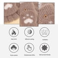 thumbnail image 3 of Knitted plush flap gloves Winter half finger gloves Women's cute gloves, 3 of 6