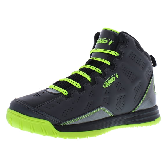 AND1 Show Out PS Boys Shoes Size 3, Color: Grey/Black/Lime